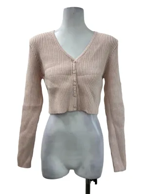 Pink Knitted Button Blouse