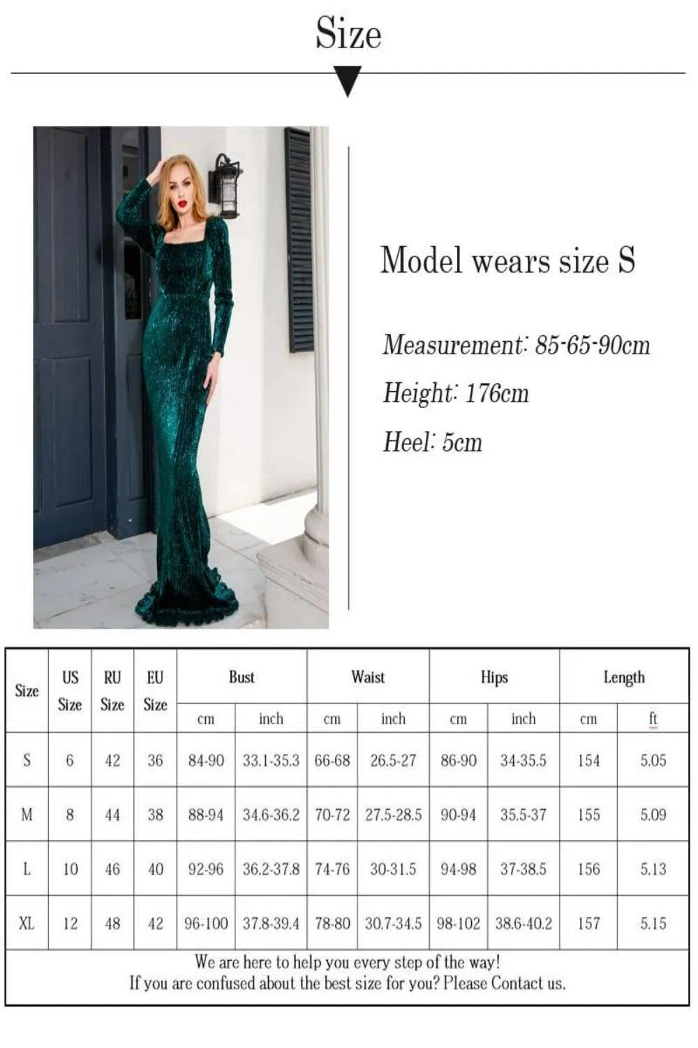 Plus Size Emerald Green Sequins Maxi Dress
