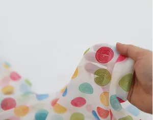 Polka Dots Chiffon Fabric By the Yard /19337