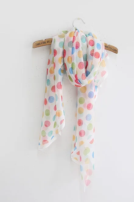 Polka Dots Chiffon Fabric By the Yard /19337