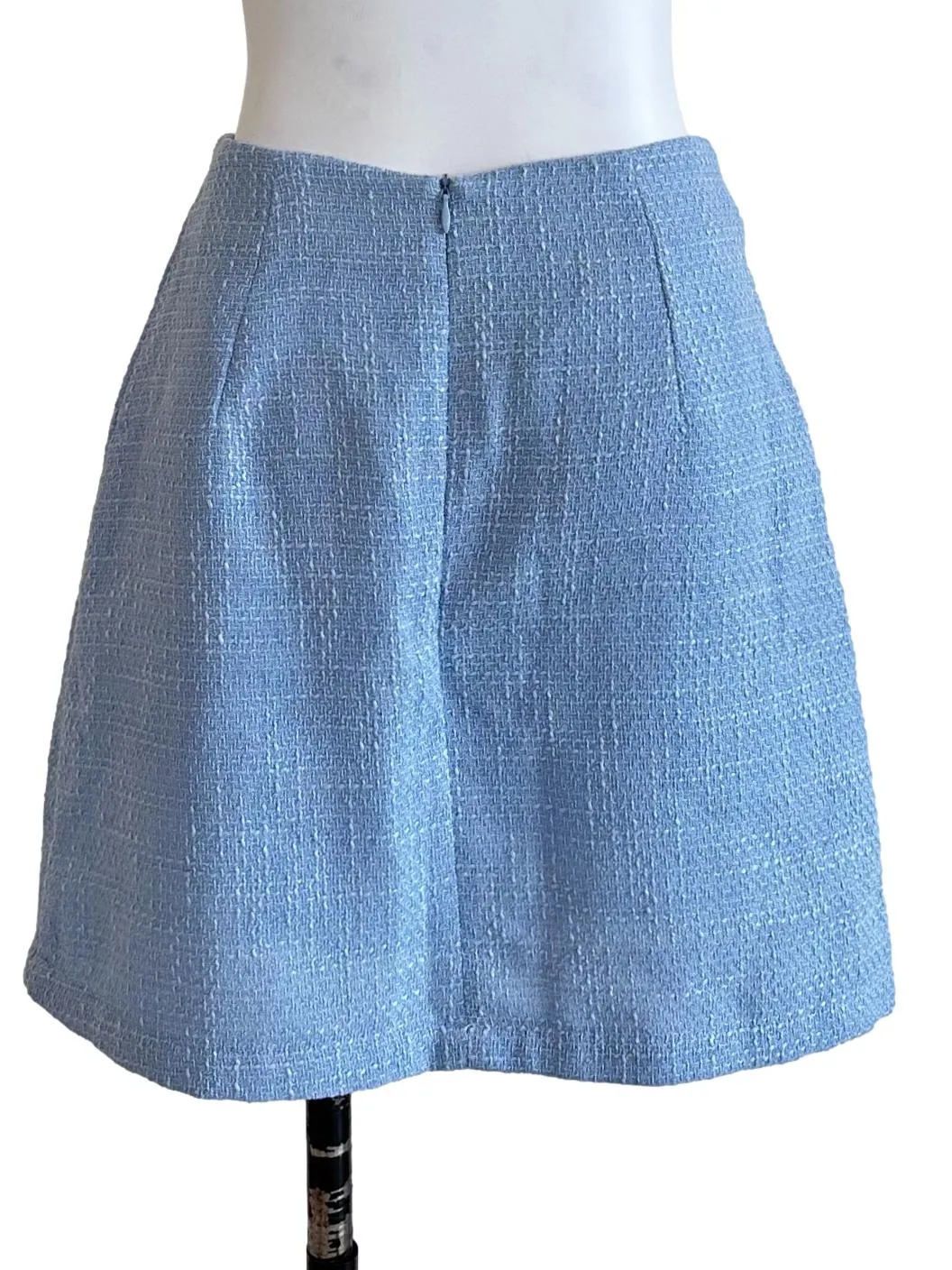 Powder Blue Bodycon Mini Skirt