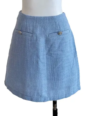 Powder Blue Bodycon Mini Skirt