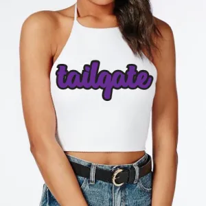 Purple & Black Tailgate Halter Top