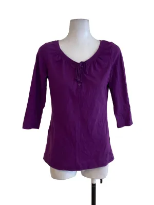 Purple Sabrina Neck Top
