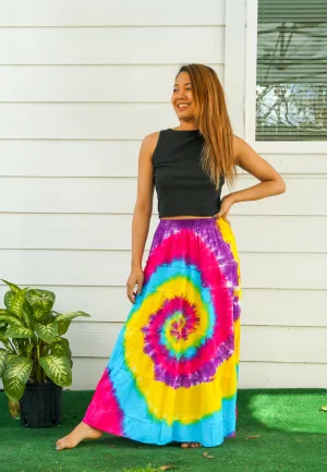 Rainbow Swirl Maxi Skirt