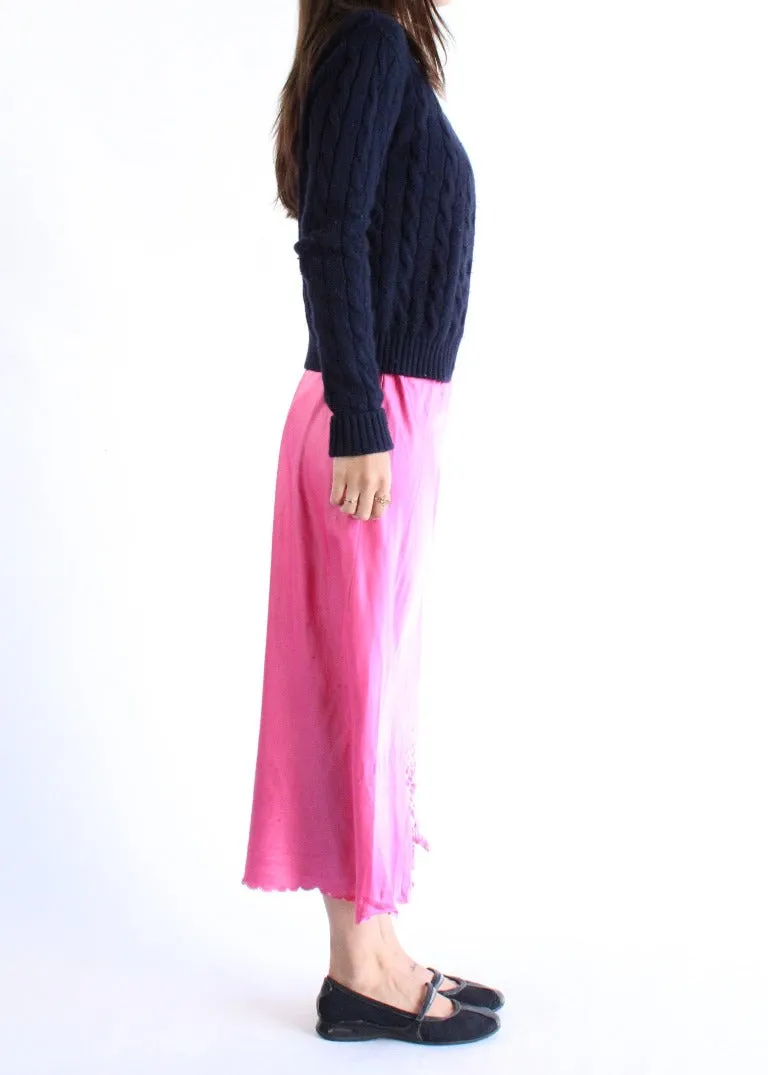 RCYCLD OD Pink Slip Skirt