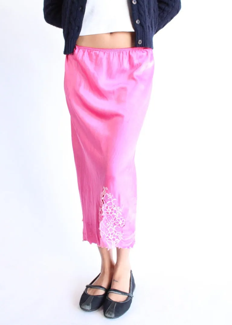 RCYCLD OD Pink Slip Skirt