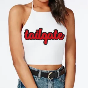 Red & Black Tailgate Halter Top
