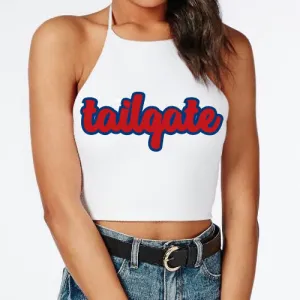 Red & Blue Tailgate Halter Top