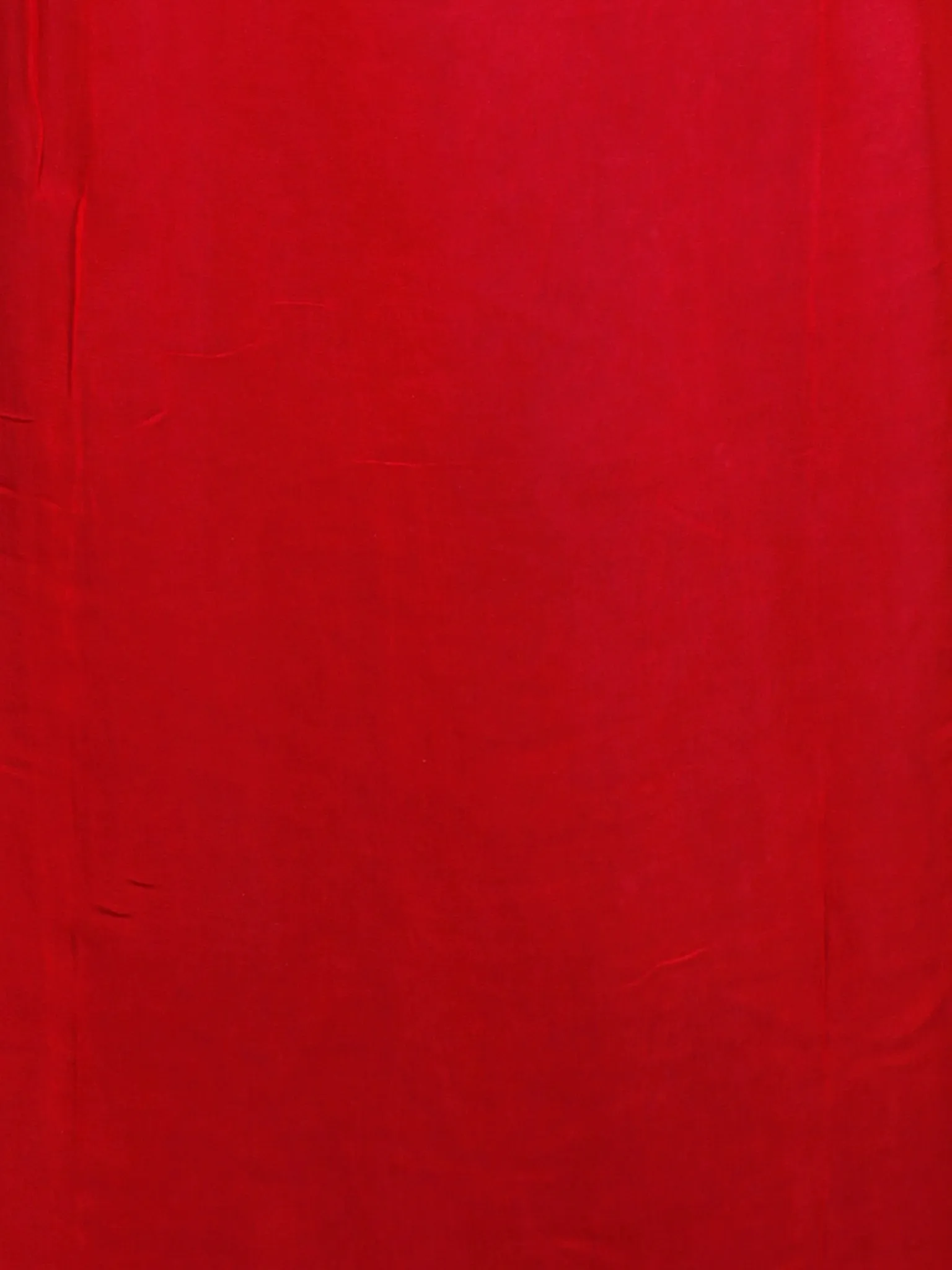 Red White Hand Block Printed Chiffon Saree with Zari Border - S031702800