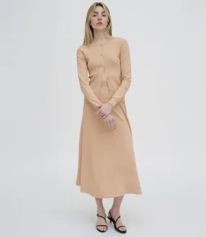 RIB FLARED SKIRT