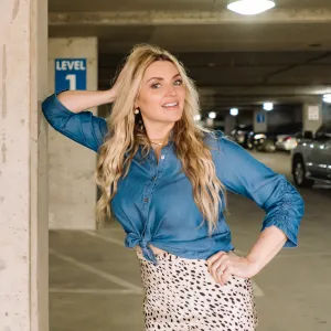 Riverside Tencel Ruched Sleeve Shirt