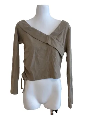Roasted Brown Longsleeve Crop Top