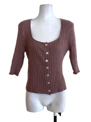 Rosewood Striped Knit Top