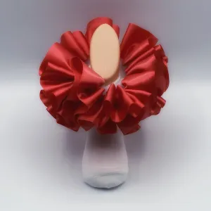 Ruffle Socks - Coral Ribbon (detachable)