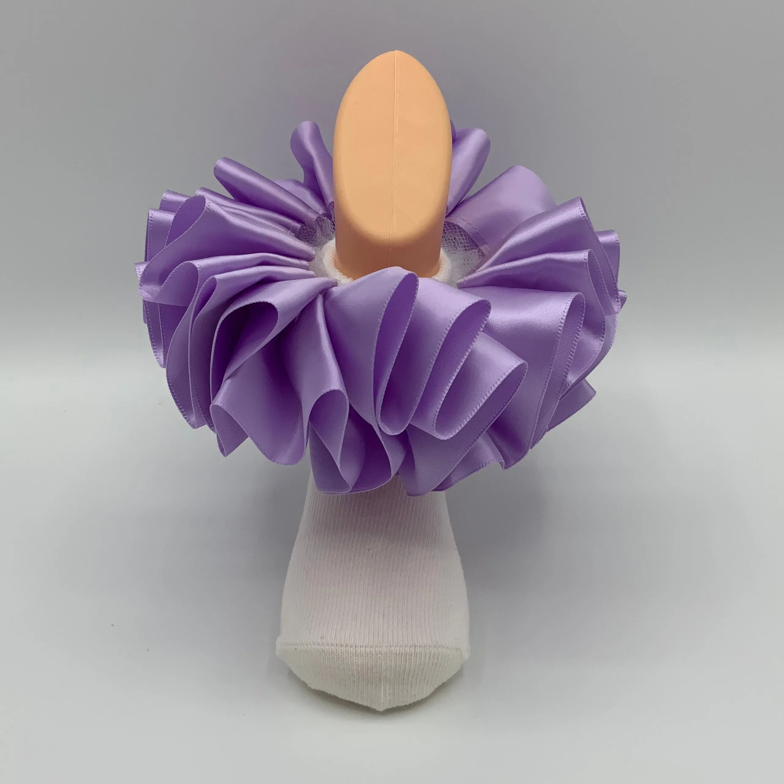 Ruffle Socks - Lavender Ribbon (detachable)
