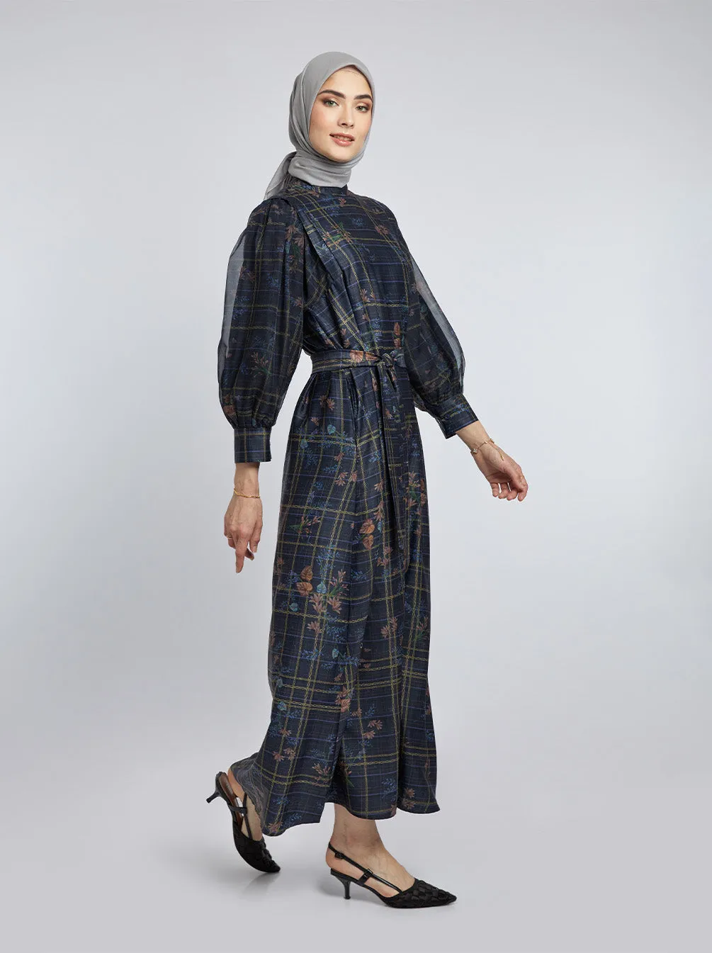 SABILA A-LINE DRESS INDIGO