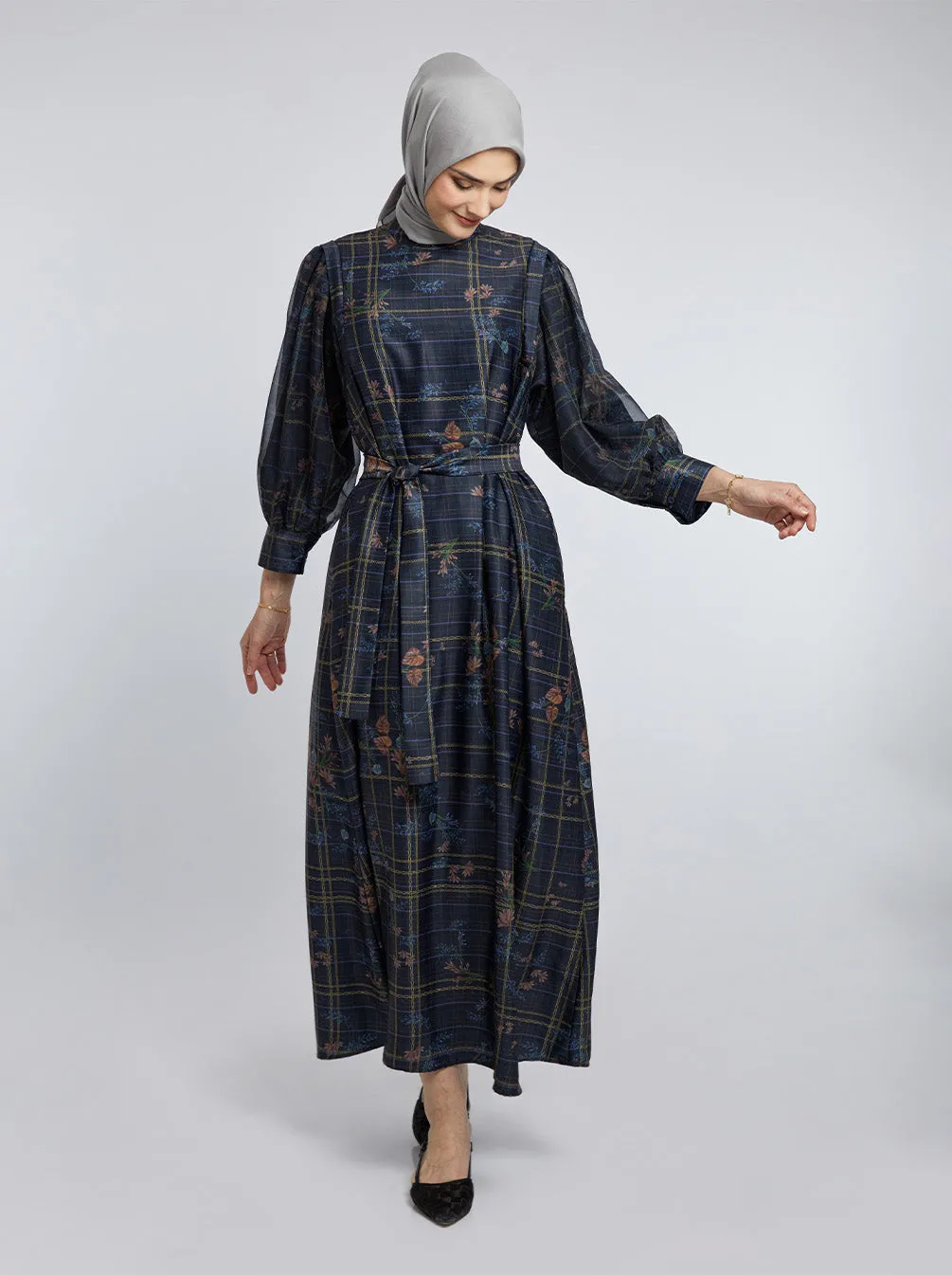 SABILA A-LINE DRESS INDIGO