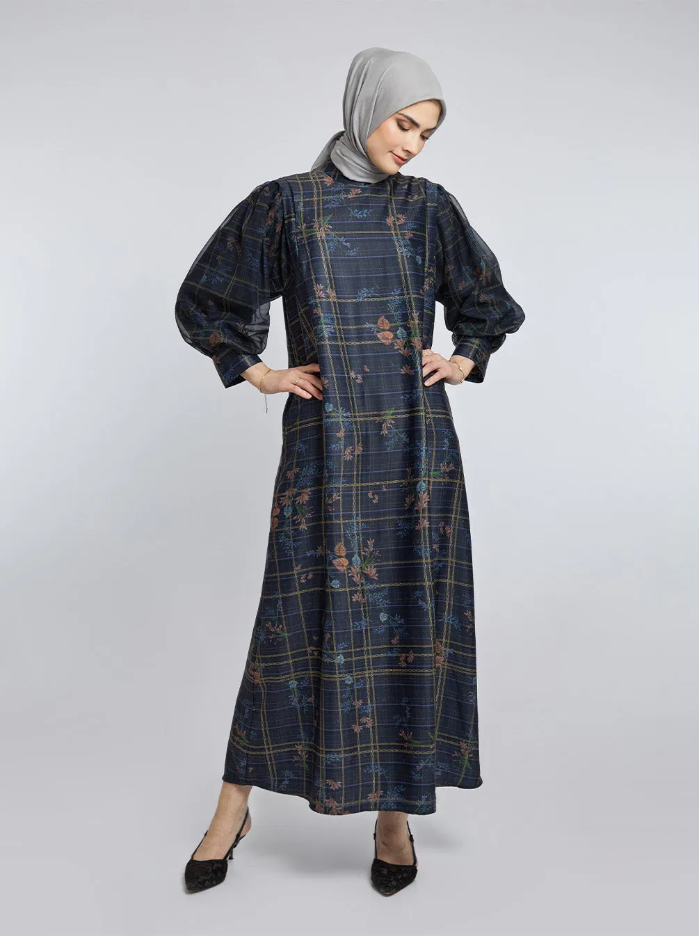 SABILA A-LINE DRESS INDIGO