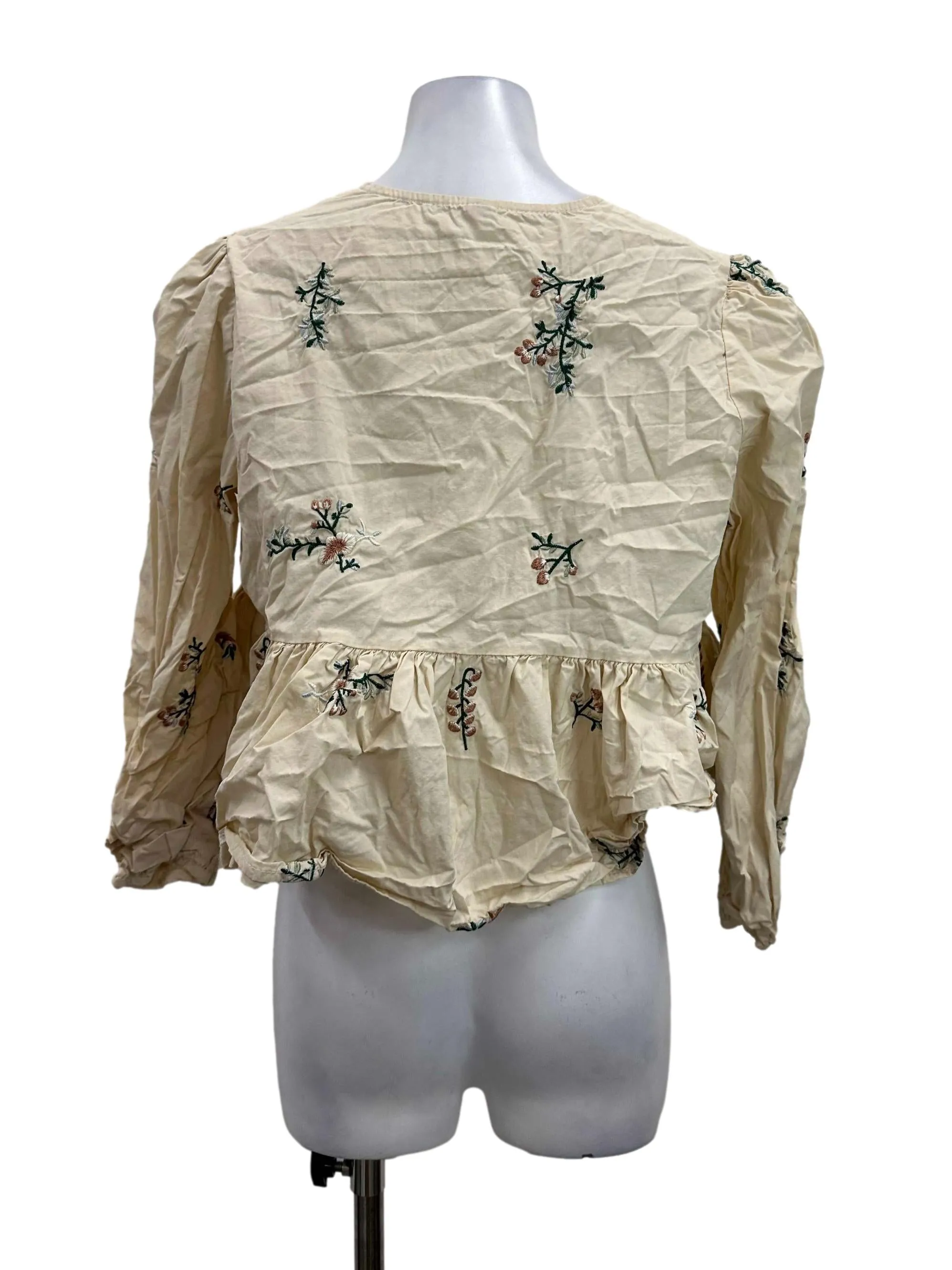 Sand Beige Button Top