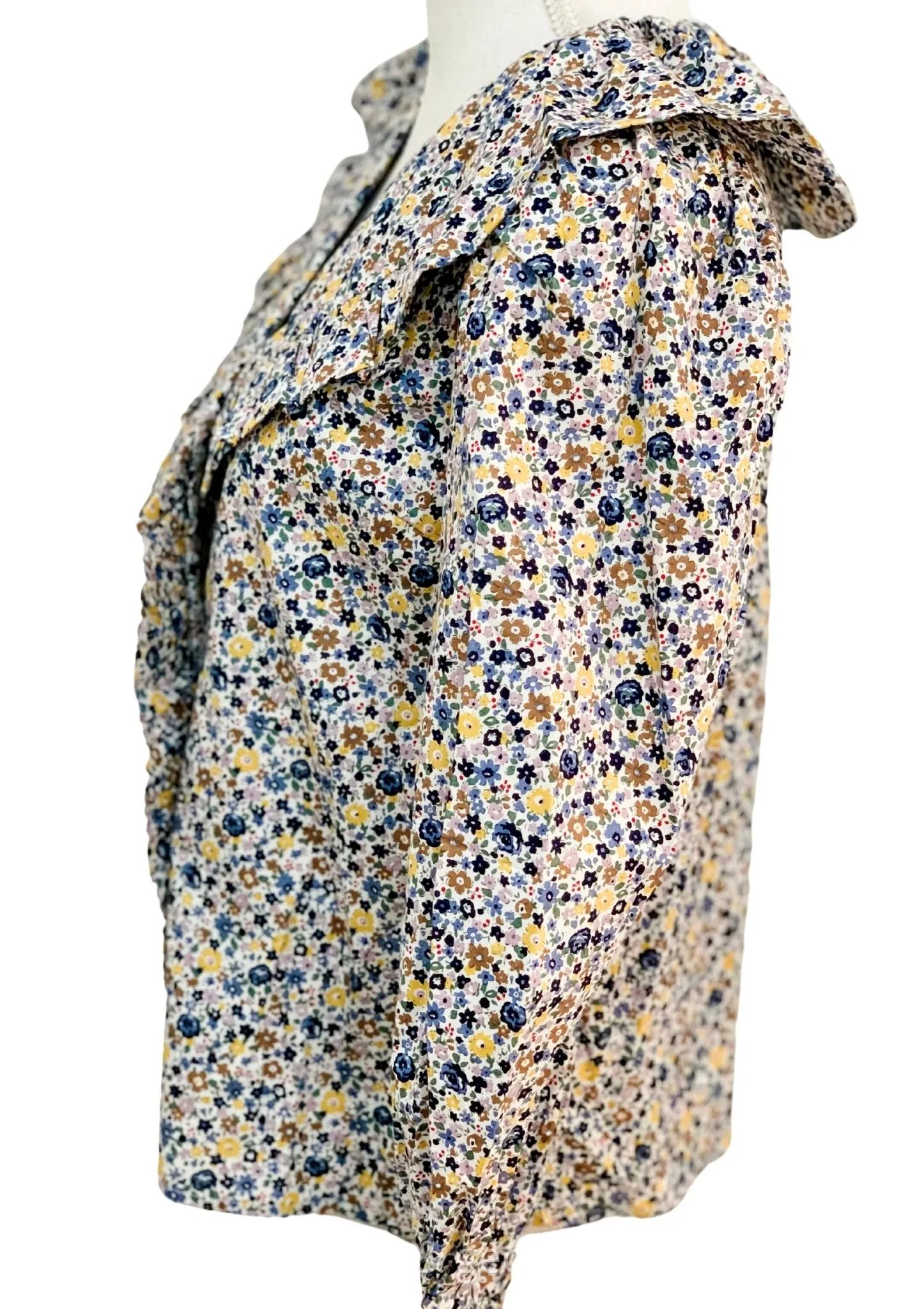 Saylor Ditsy Floral Button Front Blouse