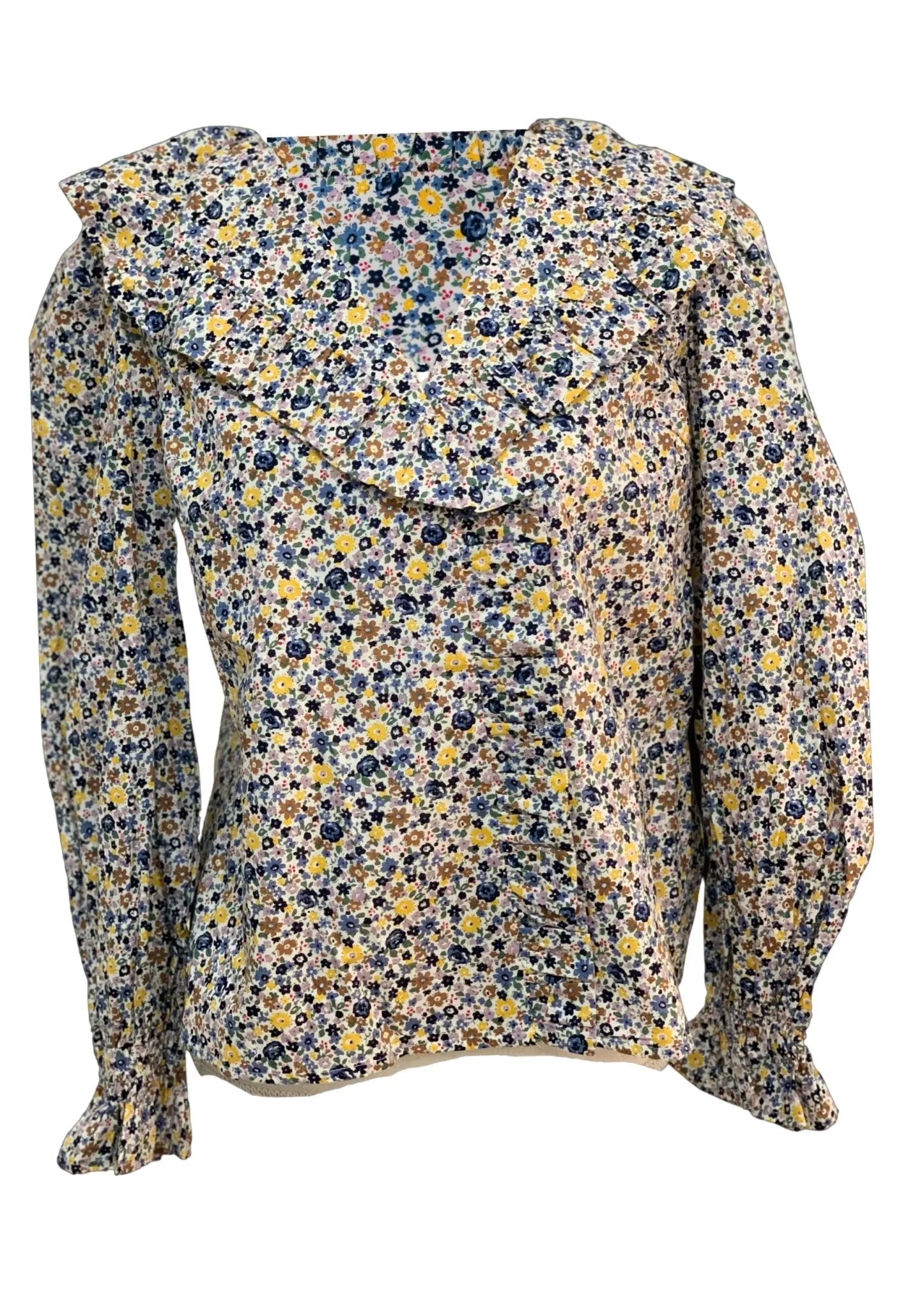 Saylor Ditsy Floral Button Front Blouse