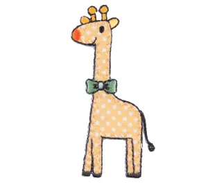 Sew On Motifs Lace Jeans Dresses Appliques Patches Crafts 6.7 cm -Spotty Giraffe