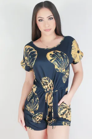 SHELL TIE WAIST ROMPER