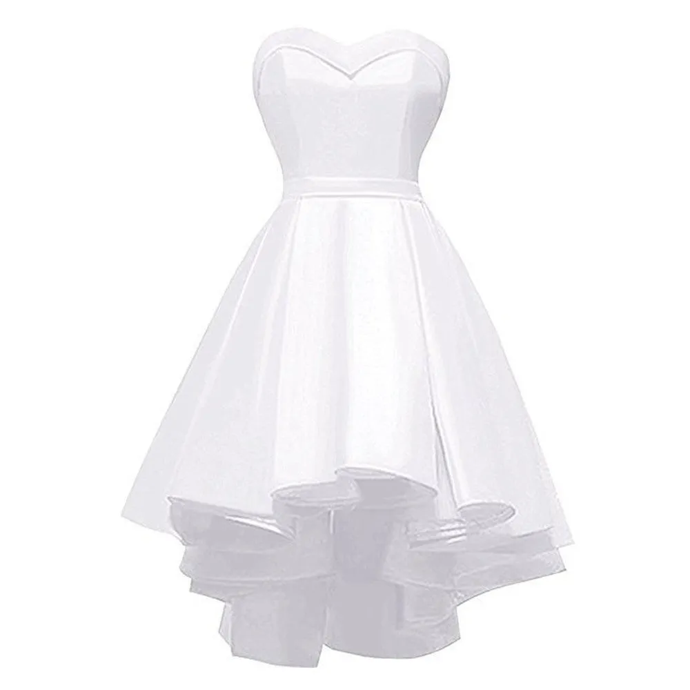 Short Formal Dress Strapless Ruffles Prom Short Party Dress