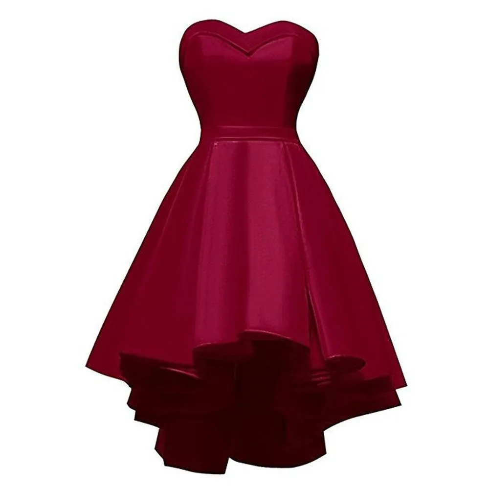 Short Formal Dress Strapless Ruffles Prom Short Party Dress