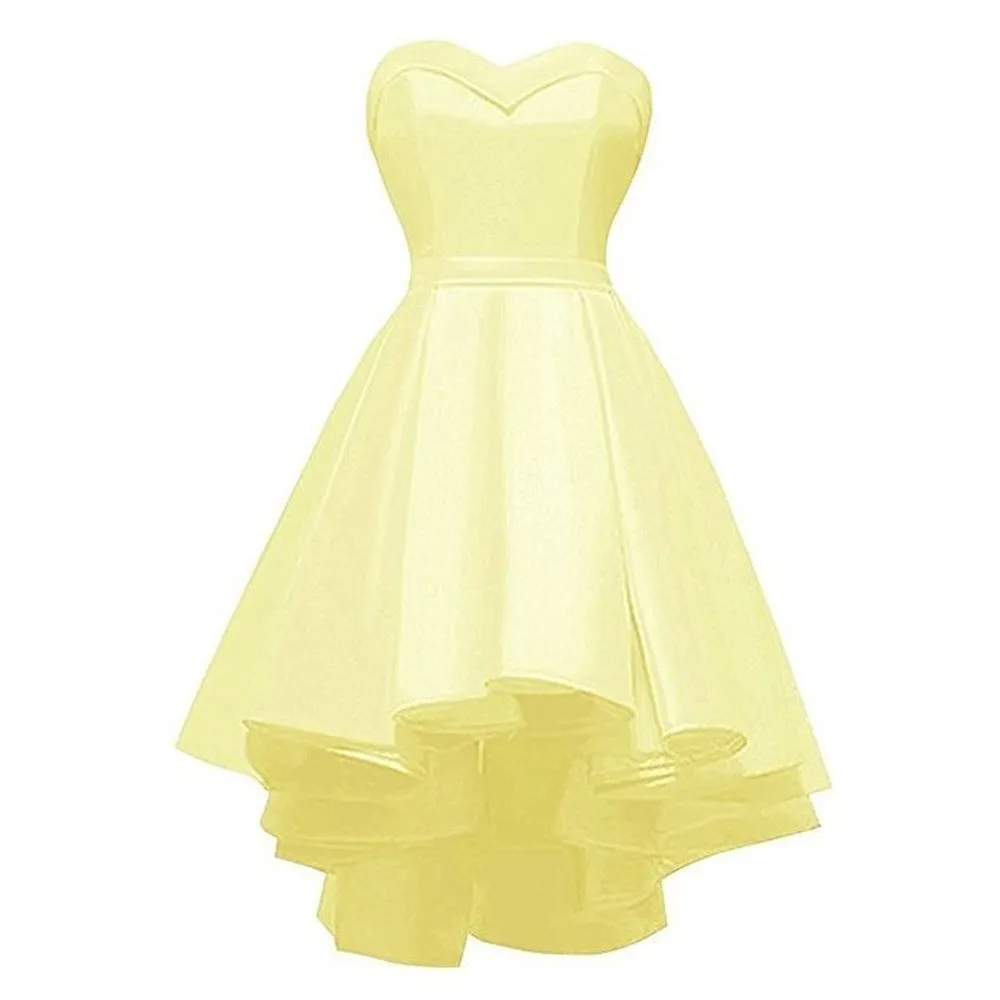 Short Formal Dress Strapless Ruffles Prom Short Party Dress