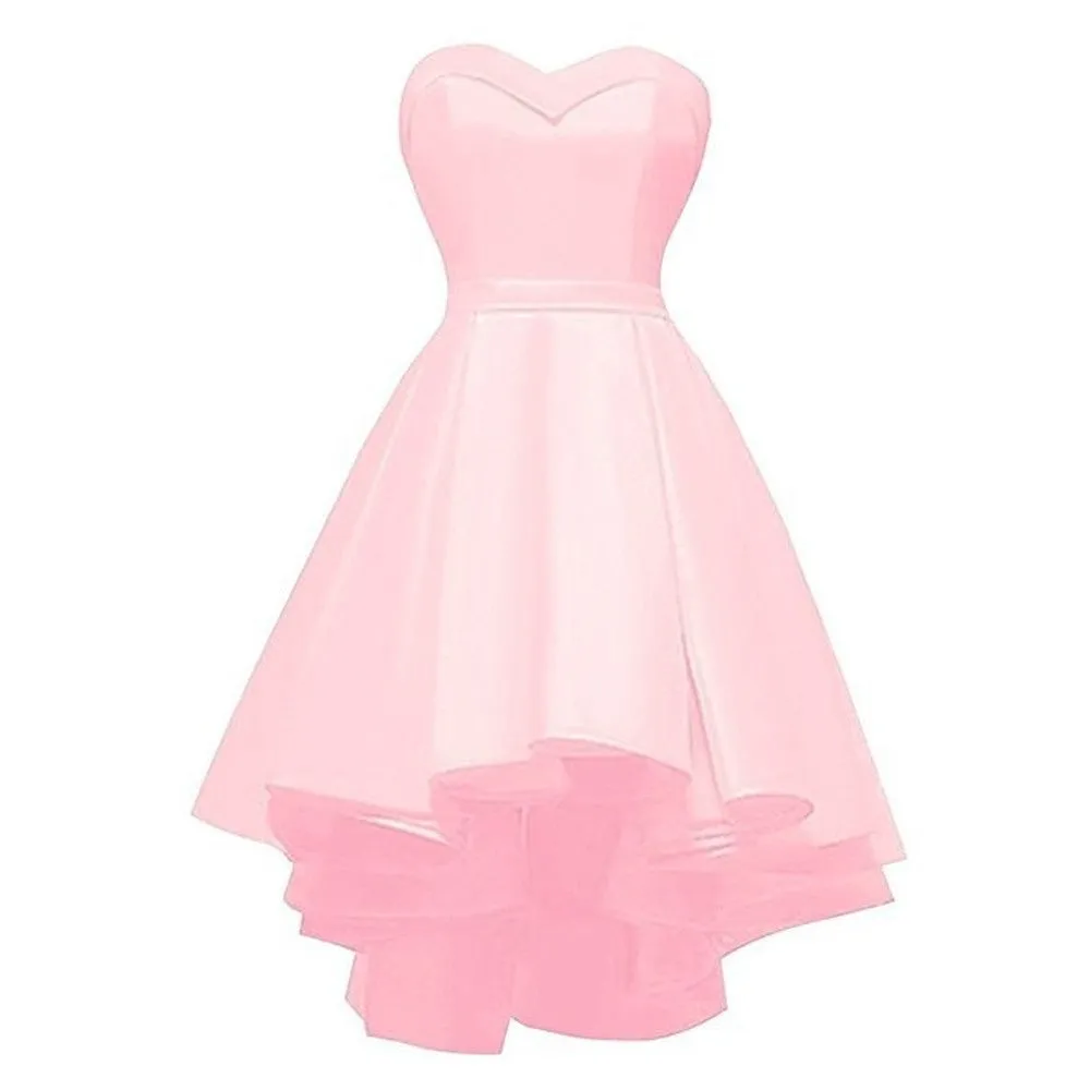 Short Formal Dress Strapless Ruffles Prom Short Party Dress