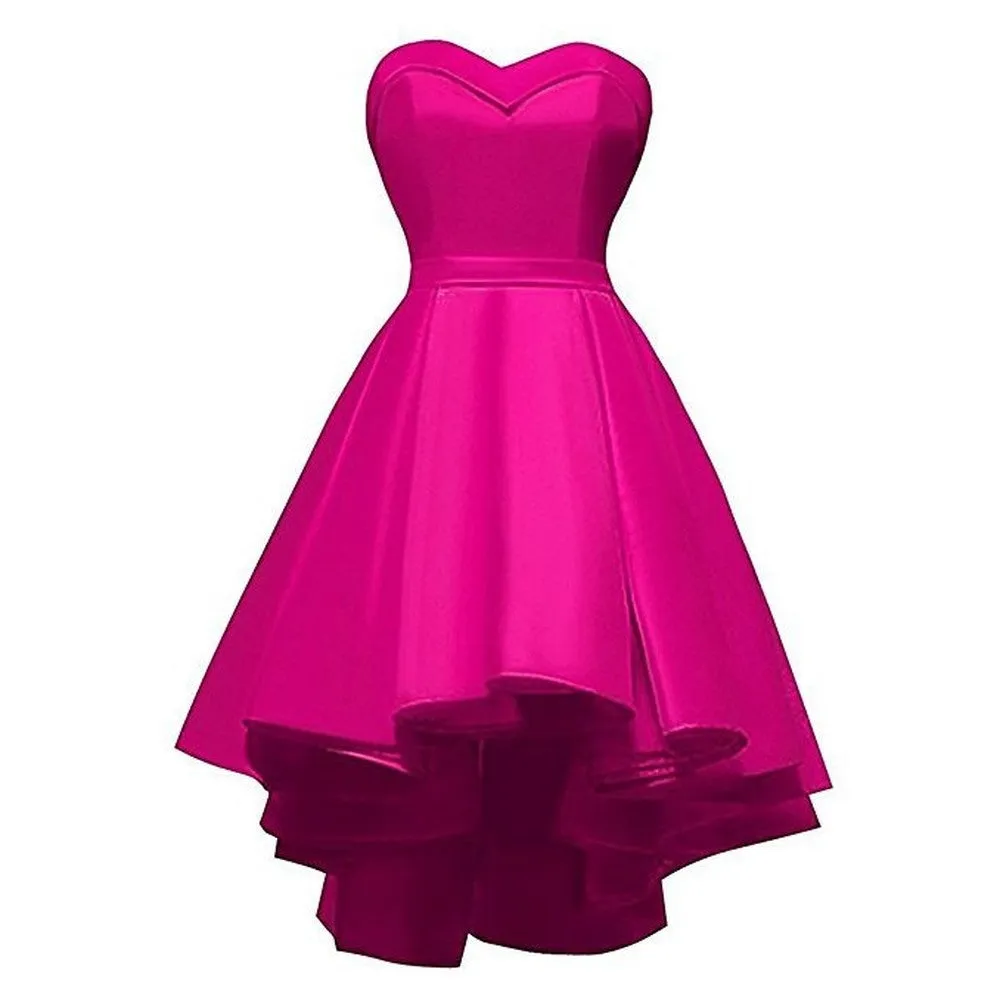 Short Formal Dress Strapless Ruffles Prom Short Party Dress