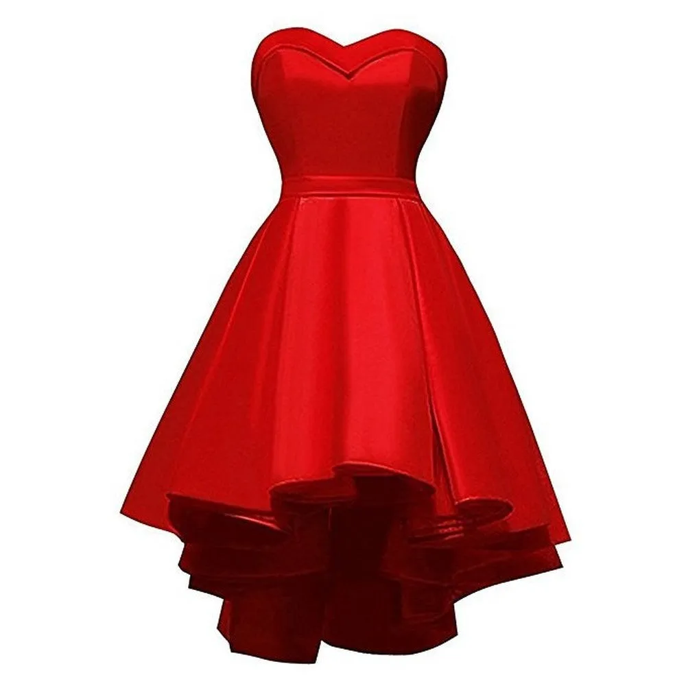 Short Formal Dress Strapless Ruffles Prom Short Party Dress