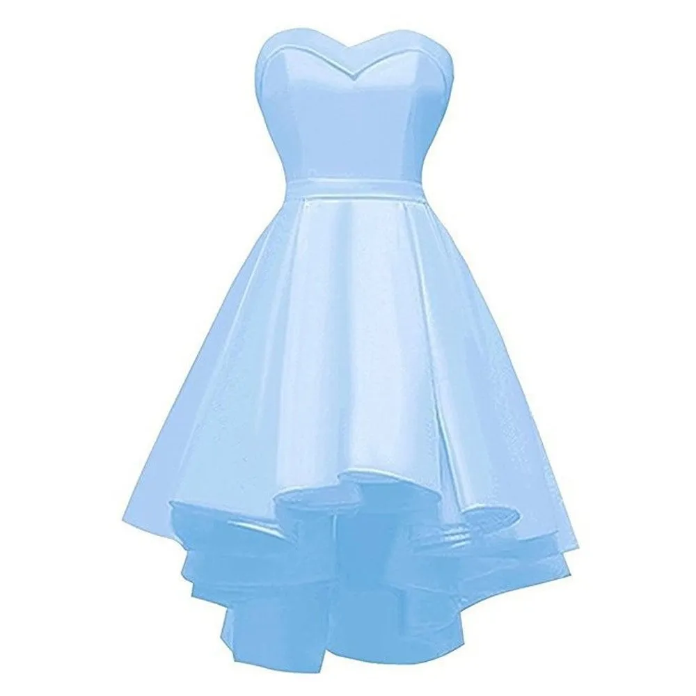 Short Formal Dress Strapless Ruffles Prom Short Party Dress