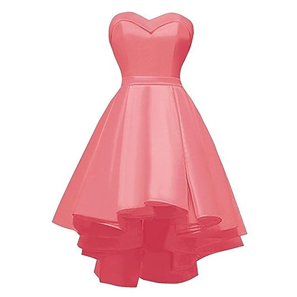 Short Formal Dress Strapless Ruffles Prom Short Party Dress