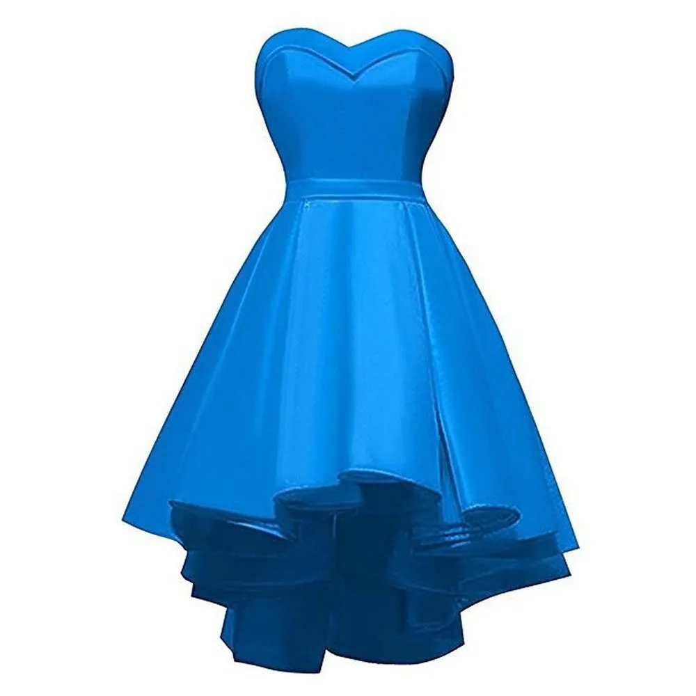 Short Formal Dress Strapless Ruffles Prom Short Party Dress