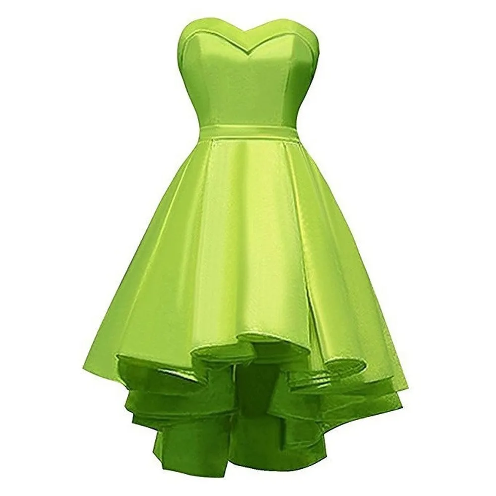Short Formal Dress Strapless Ruffles Prom Short Party Dress