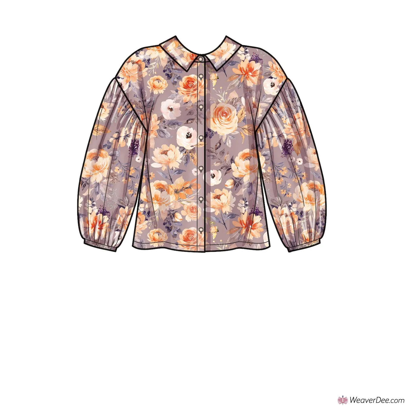 Simplicity Pattern S9646 Misses' Button Down Top