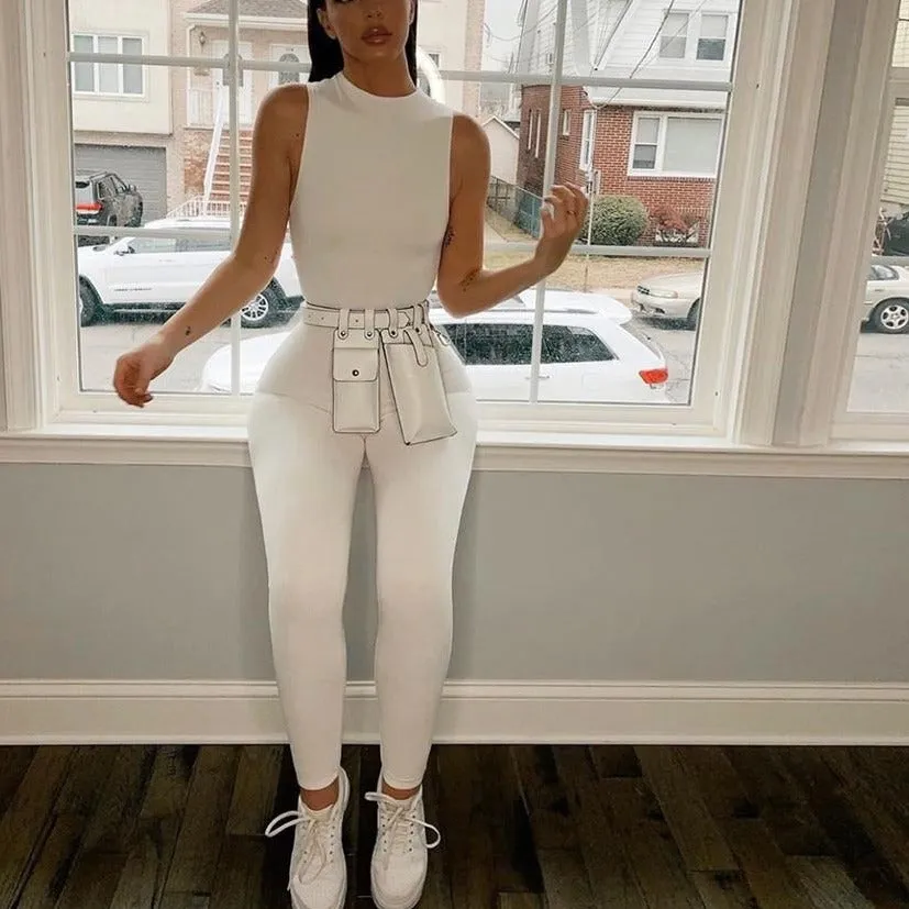 Solid Basic Jumpsuit Overalls