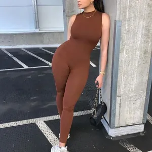 Solid Basic Jumpsuit Overalls