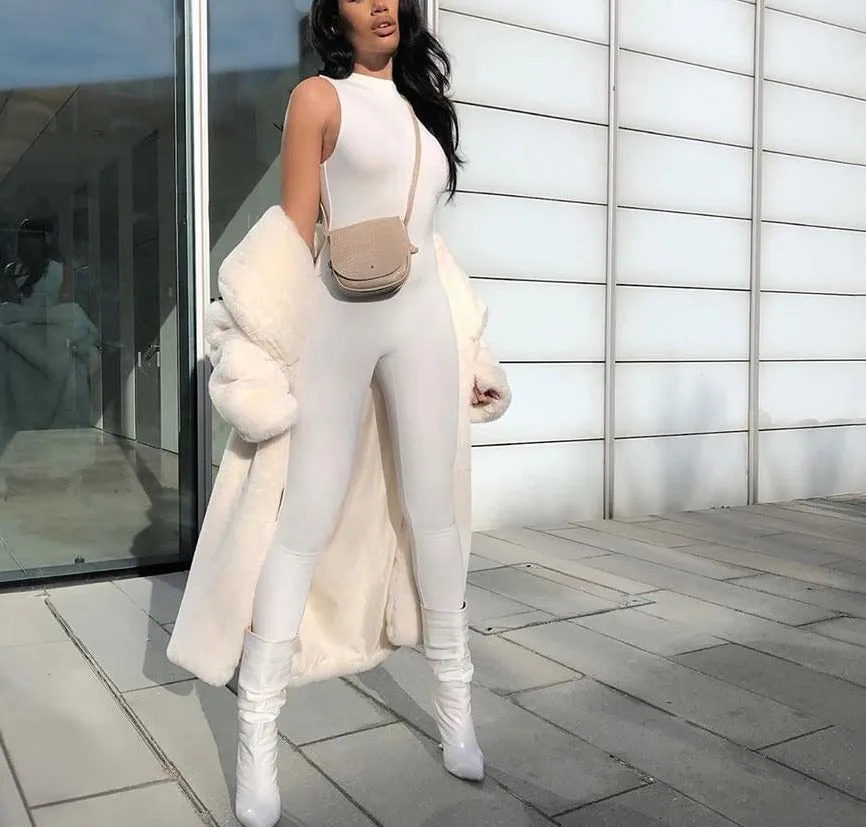 Solid Basic Jumpsuit Overalls