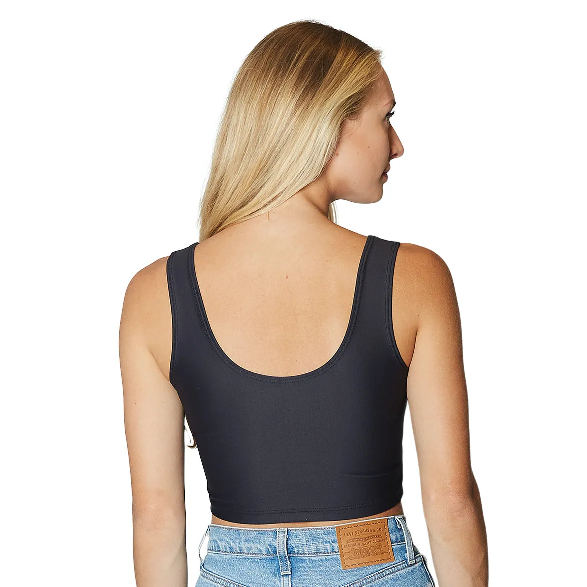 Tampa Spartans Black Crop Tank Top