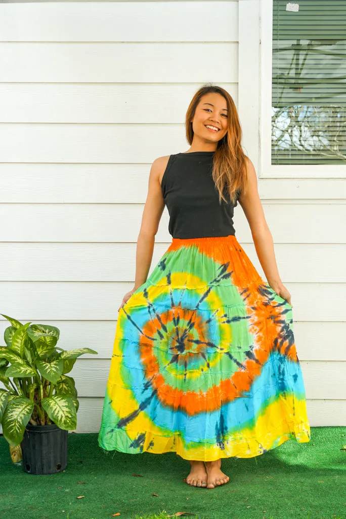 Tropical Swirl Maxi Skirt