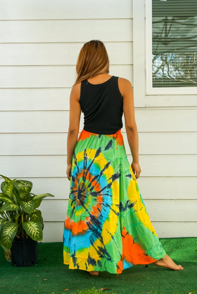 Tropical Swirl Maxi Skirt