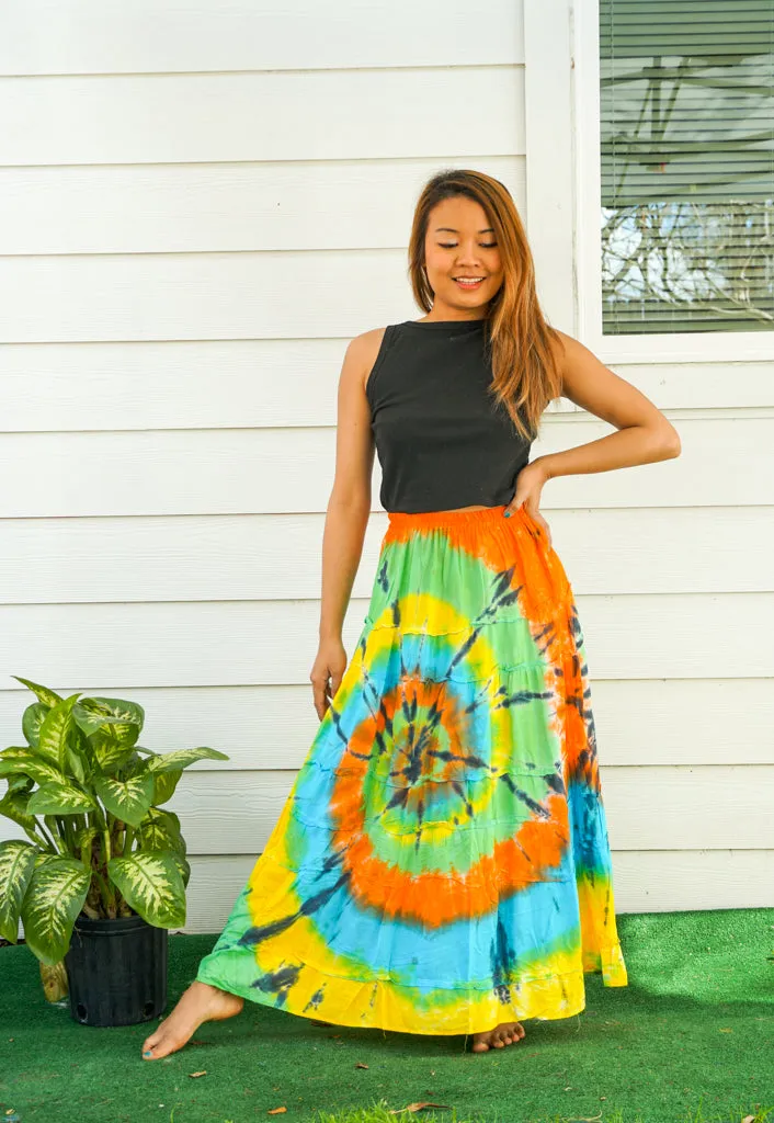 Tropical Swirl Maxi Skirt