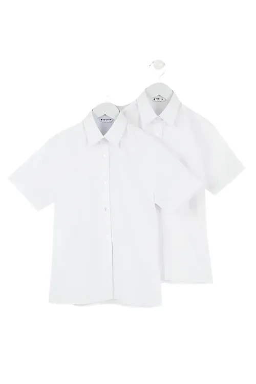 TT Short Blouse White Twin Pack