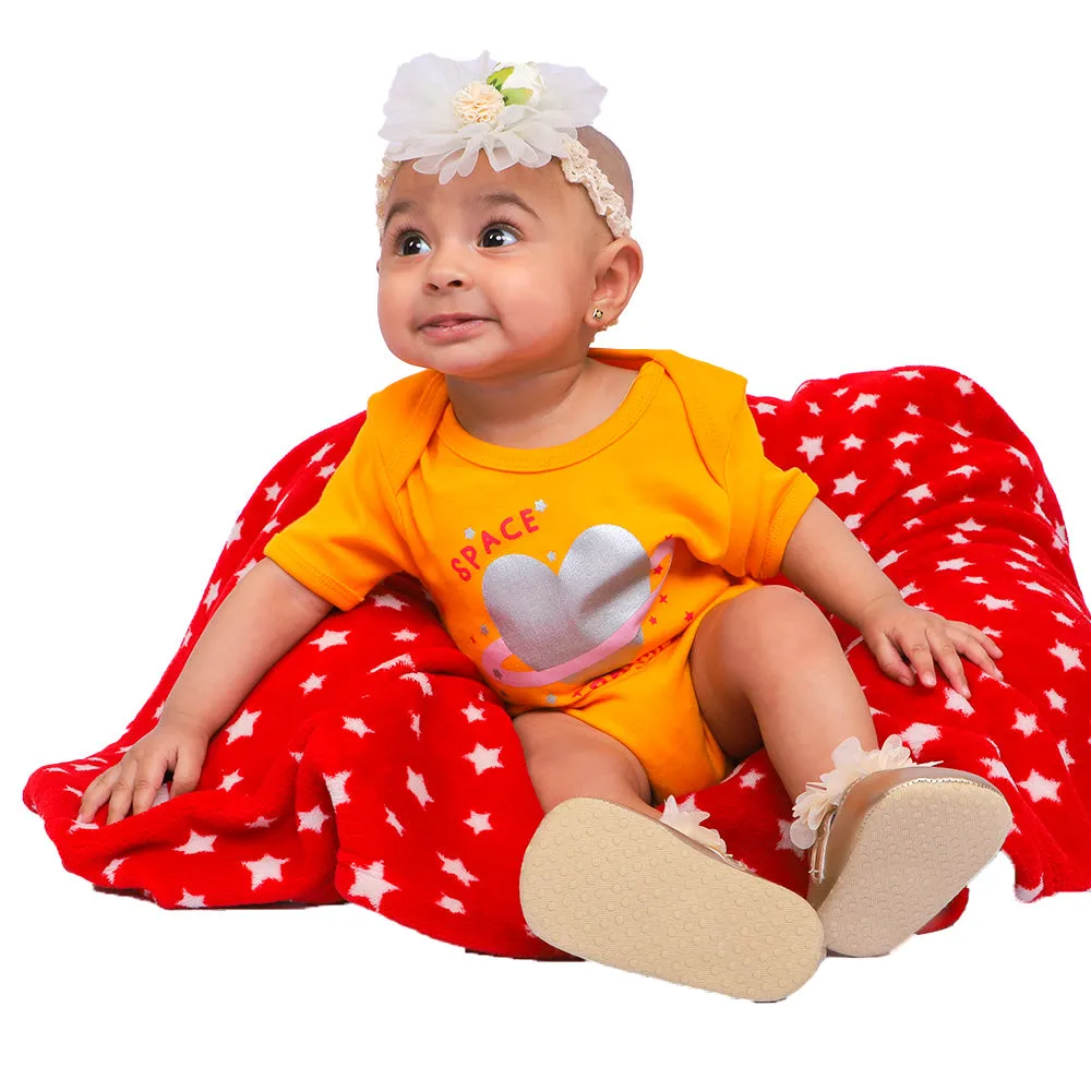 Unisex Romper Heart Space - Citrus | Bachaa Party Baby Clothes Rompers