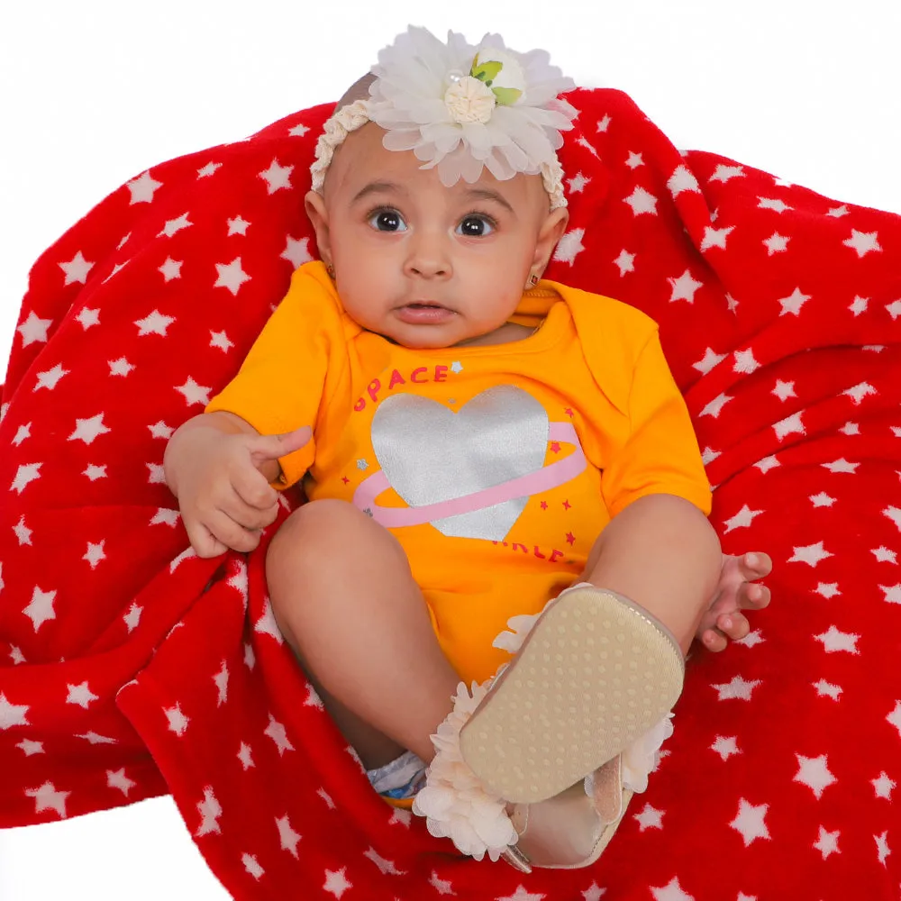 Unisex Romper Heart Space - Citrus | Bachaa Party Baby Clothes Rompers