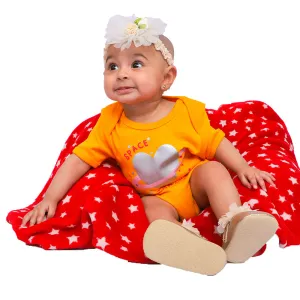 Unisex Romper Heart Space - Citrus | Bachaa Party Baby Clothes Rompers
